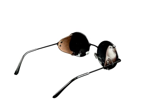 Dunkelbraun Abnehmbarer Seitenschutz für Sonnenbrillen, Leder-Seitenschutz zum Schutz Ihrer Augen, UNIVERSAL-Seitenschutz von Generisch