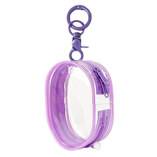 Durchsichtiger Schlüsselanhänger – Cl -Ear Make-up-Tasche Keyc – hain | tragbare Reise-Toilettenartikel B Ag | Aufbewahrungstasche – praktischer Schutz Display B Pag für kleine Gegenstände von Generisch
