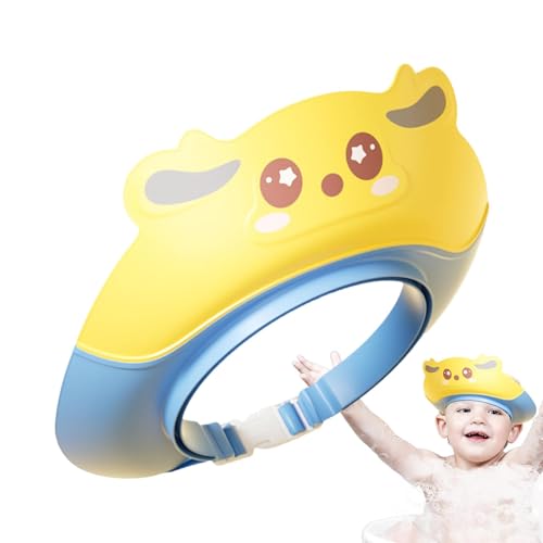 Duschhaube für Kinder, Schild für Duschhaube für Kinder - Weiche Duschhaube für Kinder mit Badevisier, verstellbares Visier zum Waschen der Haare mit P-Schutz von Generisch