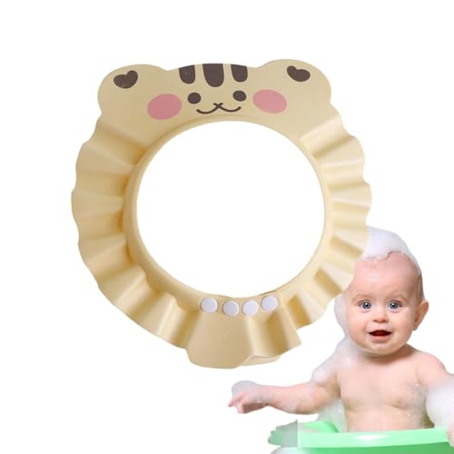 Duschvisier für Kinder, Duschhut für Kleinkinder,Wasserdichter Badehut mit Cartoon-Tiermotiv | Weiche Haarwaschkappen, Gehörschutzvisier für die Sicherheit im Badezimmer von Kindern von Generisch