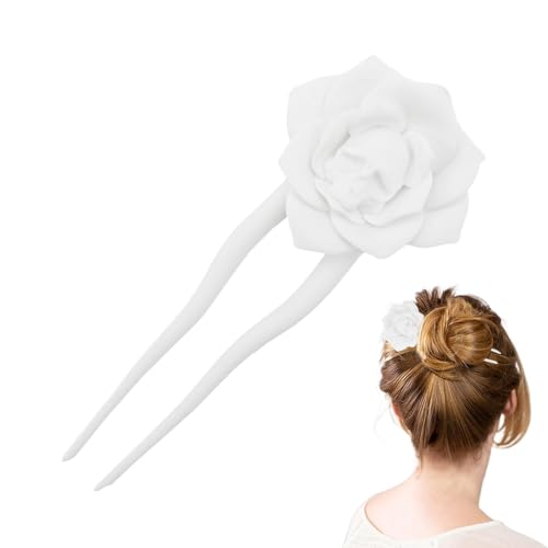 Duttnadeln Für Haare - U-Förmige Gothic Haargabel Mit Rosenmotiv - Dekorative Stecker Damen Haaraccessoires Für Reisen Geburtstage Feiertage von Generisch