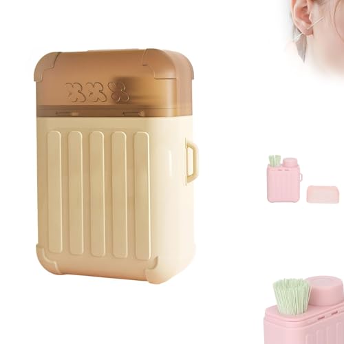 Ear Piercing Cleaning Kit, Ear Hole Cleaner Floss, 2025 Upgrade Earrings Hole Cleaner 240 Pcs Ears Piercing Holes Cleaners Floss Kit for Women Men (Yellow-Mint flavor) von Generisch