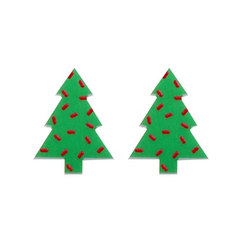 Earring 2023 Weihnachten Ohrringe Karierten Leoparden-print Weihnachten Form Ohrringe Acryl Einfache Für Frauen Damen HäNgend (E, One Size) von Generisch