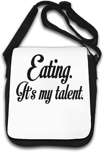 Eating It's My Talent Umhängetasche weiß von Generisch