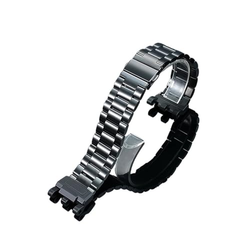 Edelstahl-Uhrenarmband, kompatibel mit Casio Grand King GWG-2000 GWG-2040, modifiziertes Herren-Armband, massives Metall-Armband, Zubehör(C-black) von Generisch