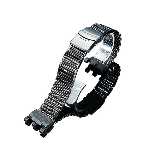 Edelstahl-Uhrenarmband, kompatibel mit Casio Grand King GWG-2000 GWG-2040, modifiziertes Herren-Armband, massives Metall-Armband, Zubehör(G -black) von Generisch