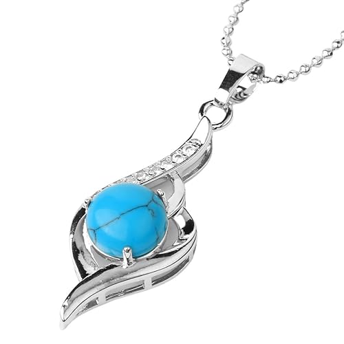 Edelstein Anhänger, Verstellbarer Karabinerverschluss, Modische Halskette Mit Natürlichem Edelstein-Kristall Und Silbernem Schlüsselbein-Anhänger, Energieschmuck Für Männer Und Frauen, Blau-T Edelstein Anhänger, Verstellbarer Karabinerverschluss, Modische Halskette Mit Natürlichem Edelstein-Kristall Und Silbernem Schlüsselbein-Anhänger, Energieschmuck Für Männer Und Frauen, Blau-T von Generisch