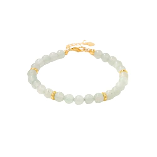 Edelstein Armband Damen, Handgewebtes Verstellbares Karabinerverschluss-Armband Mit 6 Mm Natürlichem Edelsteinkristall, Energieschmuck Für Männer Und Frauen, Grüner Aventurin von Generisch