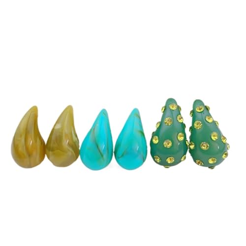 Ein Set von Acryl-Ohrringen für 3 Paar Alltagskleidung und Party-Accessoires für Damen, Einheitsgröße, Achat von Generisch