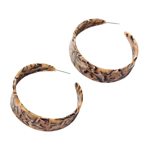 Einfache Acryl-Creolen für Frauen, Statement-geometrisches C-förmiges Muster, breiter Kreis, Einheitsgröße von Generisch