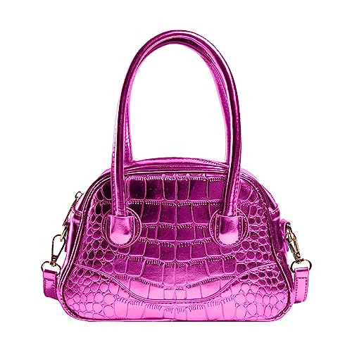 Einfarbige Damen-Crossbody-Tasche mit Steinstruktur, schlicht, modisch, klein, quadratisch, Damen-Rucksack, Geldbörsen und Handtaschen, rose, Einheitsgröße Einfarbige Damen-Crossbody-Tasche mit Steinstruktur, schlicht, modisch, klein, quadratisch, Damen-Rucksack, Geldbörsen und Handtaschen, rose, Einheitsgröße von Generisch