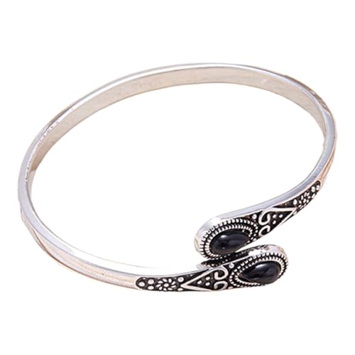 Eingelegtes Armband aus Legierung, Retro-Stil, verstellbare Öffnung, freundlich, Legierung, Schmuck für Damen, Laye-Halsketten, Einheitsgröße, Metall, Kein edelstein von Generisch