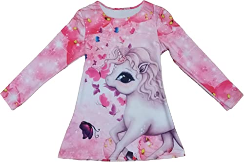 Einhorn Unicorn Mädchen Kinder 3D Druck Sweatshirt Pullover Wendepailletten Glitzer Bluse Langshirt Pulli / Einhorn 104-110 von Generisch