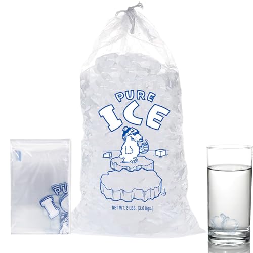 Eisbeutel mit Kordelzug | Wiederverwendbare Eis-Aufbewahrungstasche mit Kordelzug für Whiskey – Gefrierschrank-Organizer, auslaufsicher, für Restaurant, Feier, Party, Hochzeiten, Weihnachten von Generisch