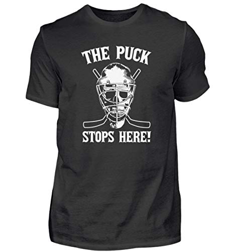 Eishockey Goalie - Totenkopf Torwart Retro Sport Motiv Vintage Spieler Cool Lustig Fan Lie - Herren Shirt -XL-Schwarz von Generisch