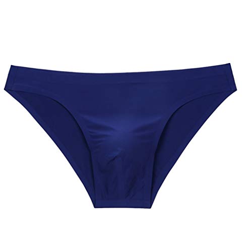 Eisseide String Slip Herren Ice Seide Underpants Weich Atmungsaktiv Boxershorts Kuschelig Unterwäsche Nylon Retroshorts Erotisch Slips Nahtlose Briefs Solid Reizwäsche von Generisch