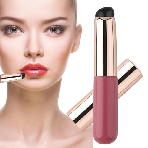 Elastischer Lippenapplikator, multifunktionaler Lippenpinsel, Silikon-Lippen-Applikator, tragbares Make-up-Zubehör, tragbarer Concealer-Pinsel, Lippen-Make-up-Tool für Damen, Damen, Mädchen von Generisch