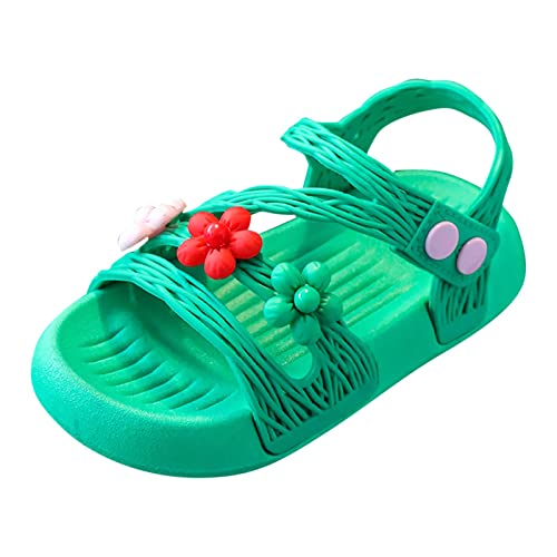 Elefant Hausschuhe Kleinkind Sohle Weich Bequem Mode Prinzessin Schuhe Groß Mittel und Klein Kinder Mädchen Schleife Sandalen, grün, 12.5 UK Child 3X-Narrow von Generisch