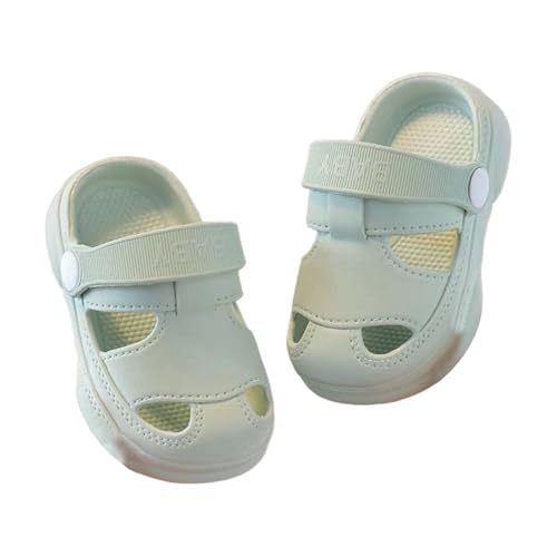 Elefanten Hausschuhe Kleinkinder, weich, bequem, geschlossene Zehenpartie, lässige Slipper für drinnen draußen, für den Alltag Sandalen Jungen 26 (Light Green, 18-24 Months) von Generisch