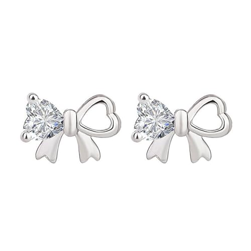 Elegant And Simple Bow Earrings The First Choice Of Fashionable Women Perfect For Daily And Evening Wear Highlighting Personality And Charm Flache Ohrstecker (Gold, One Size) von Generisch
