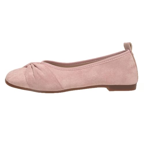Elegante Ballettschuhe Damen Weite H Trachtenschuhe Flache Strick Tanzschuhe Große Größen Pumps Schuhe Leichtgewichts Atmungsaktive Freizeitschuhe Bequeme Barfußschuhe Weiche Sohle Gebogene Sneaker von Generisch