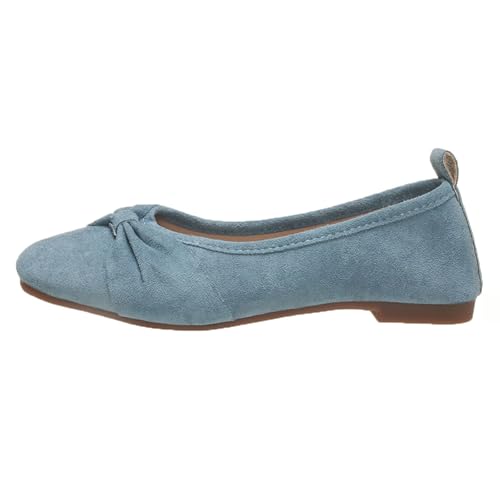 Elegante Ballettschuhe Damen Weite H Trachtenschuhe Flache Strick Tanzschuhe Große Größen Pumps Schuhe Leichtgewichts Atmungsaktive Freizeitschuhe Bequeme Barfußschuhe Weiche Sohle Gebogene Sneaker von Generisch