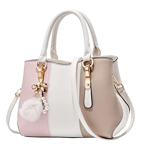Elegante Damen-Handtasche, modische Schultertaschen, luxuriöse Geldbörsen und Handtaschen für Damen, Sommerhandtasche, weiß, Einheitsgröße von Generisch