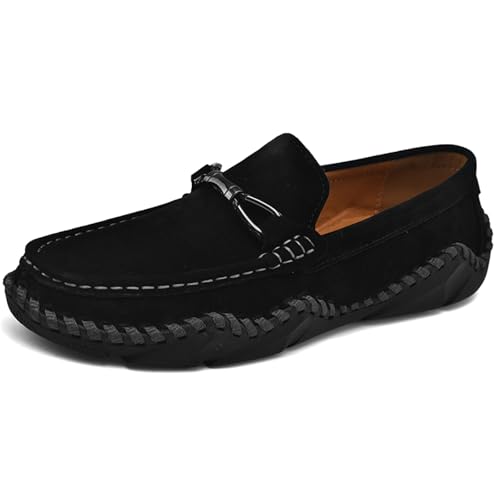 Elegante Herren-Slipper mit Schnalle, bequem, Leder, stilvolle Mokassin-Hausschuhe, Schwarz , 39 2/3 EU Elegante Herren-Slipper mit Schnalle, bequem, Leder, stilvolle Mokassin-Hausschuhe, Schwarz , 39 2/3 EU von Generisch