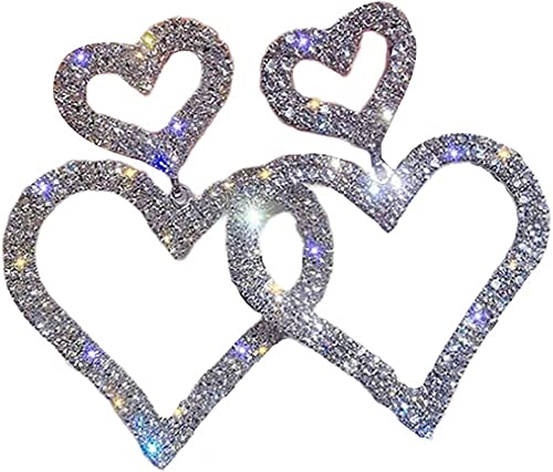 Elegante Ohrringe für Damen, Herz-Tropfen-Ohrhänger, Party-Schmuck von Generisch