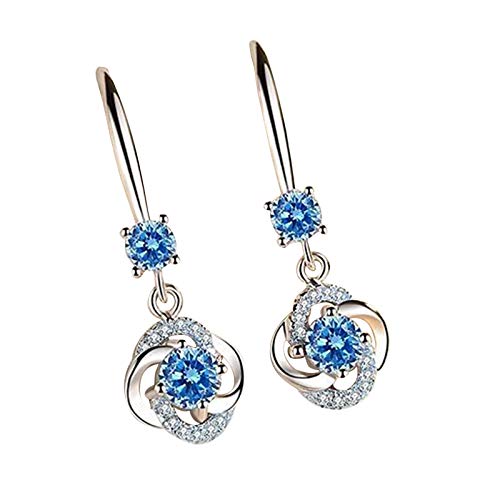 Elegante Ohrringe für Damen | Kristall Ohrstecker 925 Sterling Silber | Hochwertige Geschenkidee für Frauen | Trendige Schmuck-Accessoires für Party, Hochzeit & Alltag (Farbe wählbar) von Generisch