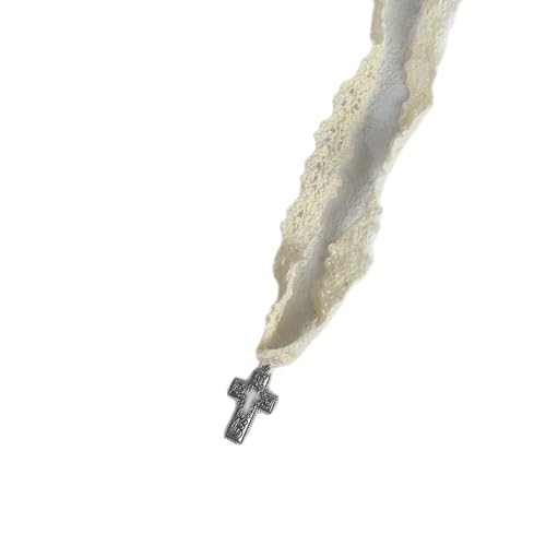 Elegante Spitzenkreuz-Halskette mit verstellbaren Bindedesigns für modische Frauen und Trendsetter im Alltag von Generisch