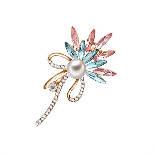 Elegante bunte Kristallperlen-Brosche in Blumenform für Schals, Kleidung, Accessoires, Dekoration, Hochzeit, Party, Brosche für Frauen, JewelryDeft und professionell von Generisch