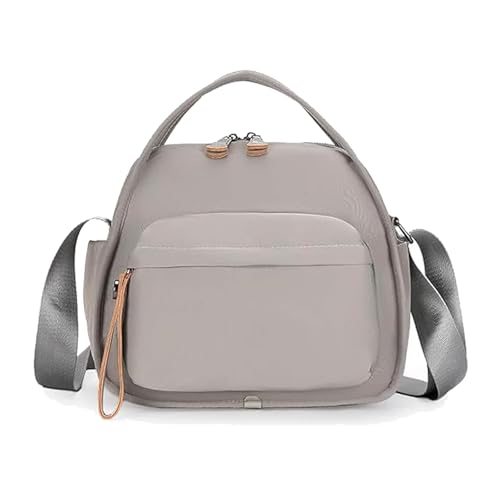 Elegante einfarbige Umhängetasche für Damen Modische Crossbody-Taschen mit Reißverschluss Weiche Handtasche mit Griff (Gray) von Generisch