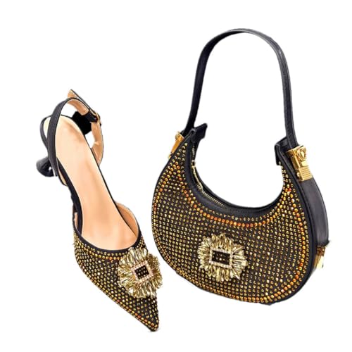 Elegantes und formelles Damen-Handtaschen-Set mit Absatz und passendem Handtaschen-Set für Hochzeiten, Partys, 1, 42.5 EU Elegantes und formelles Damen-Handtaschen-Set mit Absatz und passendem Handtaschen-Set für Hochzeiten, Partys, 1, 42.5 EU von Generisch