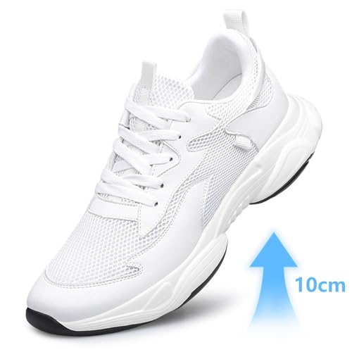 Elevate Schuhe Herren 6/8/10 cm Shoes Unisex Höhenverstellbare Aufzug Schuhe Unsichtbare Heben Höhere Shoes Plateau Casual Mesh Walking Sneakers Breathable Sportschuhe von Generisch