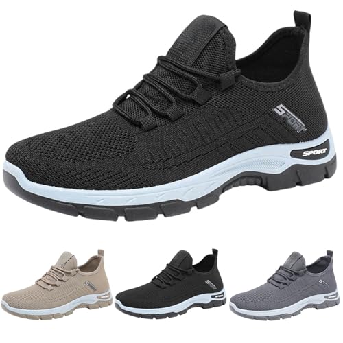 Elevator Schuhe Herren Sportschuhe Fitness Joggingschuhe Weite K Freizeitschuhe Weiss Hohe Atmungsaktiv Orthopädische-Schuhe Laufschuhe Flache Sohle Fitnessschuhe rutschfest Walkingschuhe von Generisch
