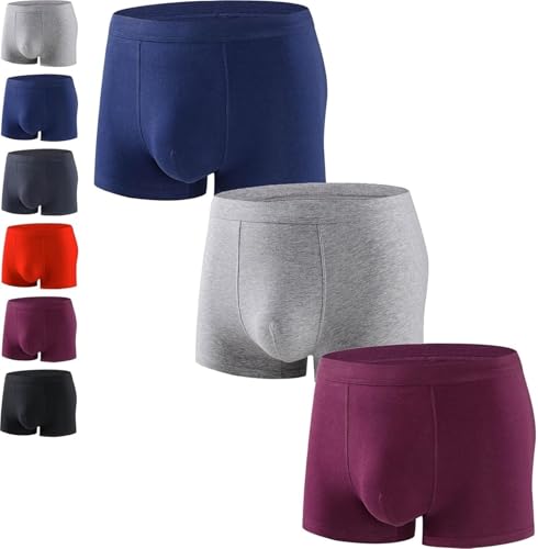 Elitevienna Boxershorts, ultraweiche Herren-Boxershorts, atmungsaktive Herren-Unterwäsche, Inkontinenzunterwäsche, 3 Stück - C, 6XL von Generisch