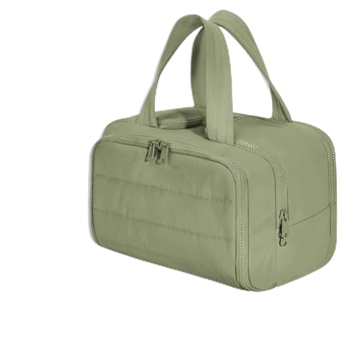 Elouva Toiletry Bag, 4-in-1 Multi-Functional Lightweight Makeup Bag, Large Capacity Wide-Open Travel Cosmetic Organizer, Puffy for Women with Handle (Green) von Generisch