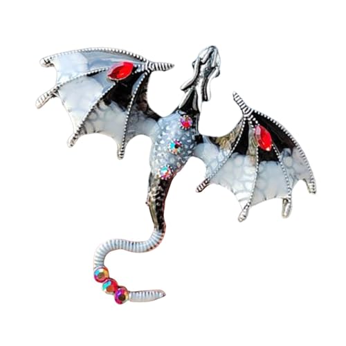 Emaille-Drachen-Brosche – Legierung Emaille Drachen-Brosche für Männer und Frauen | Drachen-Brosche | Herren Retro fliegender Drache für Anzüge | Mode Drachenflügel Abzeichen Mantel Pin | Anzug von Generisch