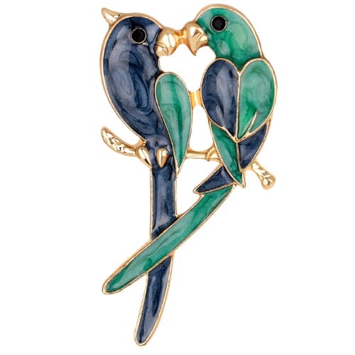 Emaille Papagei Brosche Papagei Strass Brosche Schals Schal Clip Corsage Pin Clips Schmuck Frauen Party Decor GeschenkGeschick und charmant. von Generisch