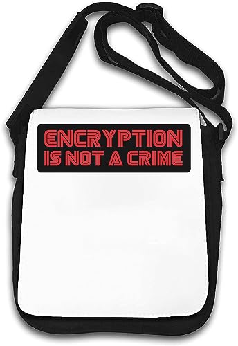 Encryption Is Not A Crime Red Logo Umhängetasche Weiß von Generisch