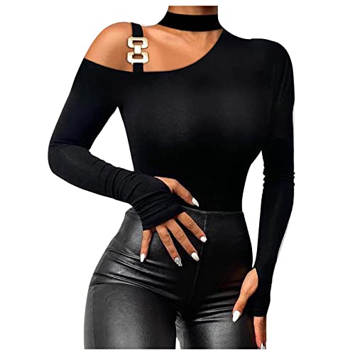 Enge Oberteile Für Damen Große Größen V-Ausschnitt Modern Schwarzes Wickeltop Schicke Y2k Longsleeve Damenoberteile Body Elegante Casual Formanpassend Dirndlbluse Damen Party Angebot des Tages M von Generisch