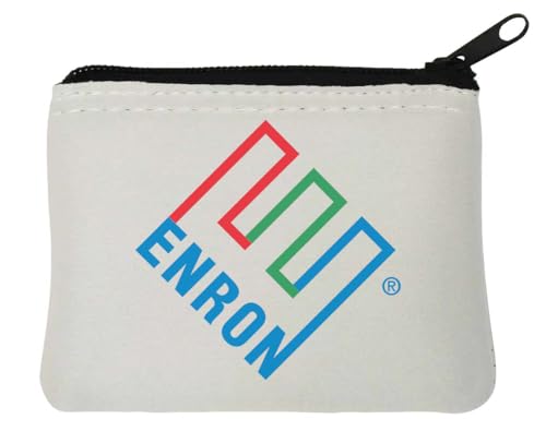 Enron Company Geldbörse aus Neopren mit Logo Biggest Financial Ponzi Scheme, 10 x 11 cm, Weiß von Generisch