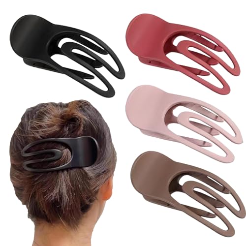 Entenschnabel Haarklemmen - Flache Haarklemmen Für Styling,4 Stück Kompakt Haarnadeln Verzierter Haarschmuck Für Damen Mädchen Arbeit Freizeit Reise von Generisch