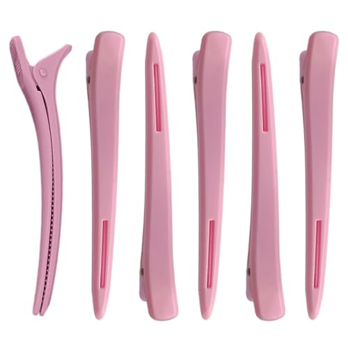 Entenschnabel-Haarspangen-Set – 6 Stück Entenschnabel-Haarspangen | Haarschneideklammern | Friseurklammern Pin Curl Clips | Etal Alligator Curl Clips Für Lockenwickler Salon Barbershop Frauen Mädchen von Generisch