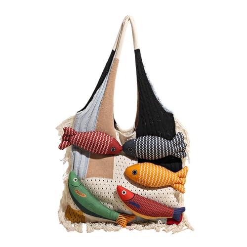 Entzückende kleine Fisch-Einkaufstasche Gestrickte Schulter tasche für vielseitigen täglichen Gebrauch von Generisch