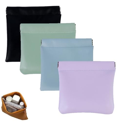 Erebloom Pouchic, Erebloom Lederbeutel, personalisierter Leder-Organizerbeutel mit Druckknopfverschluss, kleine tragbare Kosmetiktaschen für Frauen (C#) von Generisch