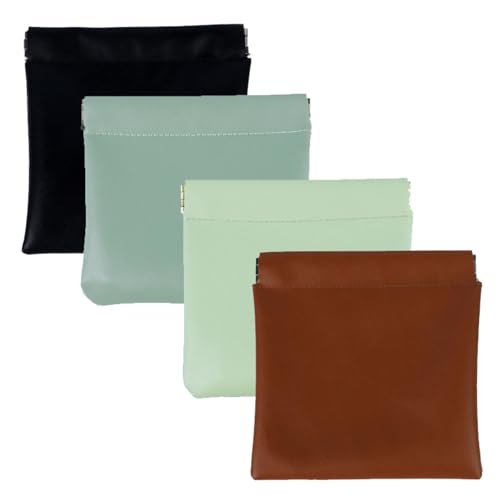 Erebloom Pouchic, Mini-Kosmetiktaschen für Frauen, selbstschließende Tasche ohne Reißverschluss, personalisierte Leder-Organizer-Tasche mit Druckknopfverschluss (B#) von Generisch