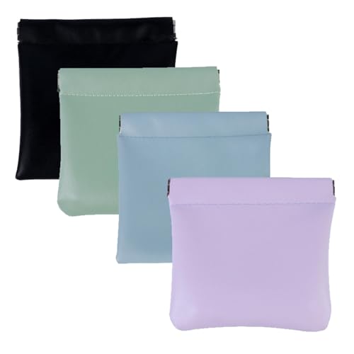 Erebloom Pouchic, Mini-Kosmetiktaschen für Frauen, selbstschließende Tasche ohne Reißverschluss, personalisierte Leder-Organizer-Tasche mit Druckknopfverschluss (C#) von Generisch