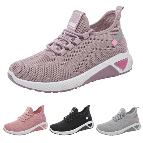 Ergonomischer Schmerzlinderungs-Schuh Sneaker Damen Leicht Und Bequem Laufschuhe rutschfest OrthopäDische Shock Absorbing Turnschuhe Atmungsaktiv Sportschuhe Einfarbig Flache Walkingschuhe Ergonomischer Schmerzlinderungs-Schuh Sneaker Damen Leicht Und Bequem Laufschuhe rutschfest OrthopäDische Shock Absorbing Turnschuhe Atmungsaktiv Sportschuhe Einfarbig Flache Walkingschuhe von Generisch